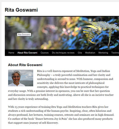 Rita Goswami's inspiring meditation blog