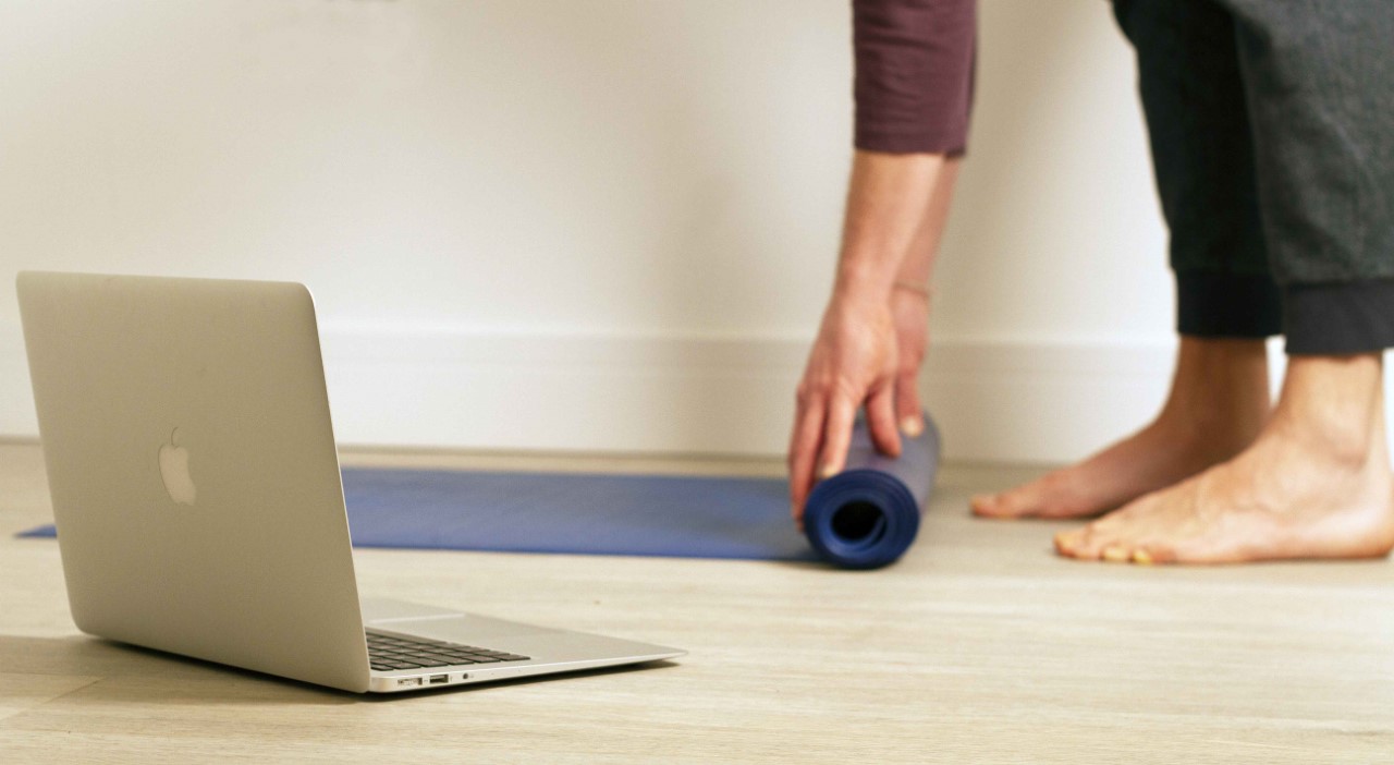 roll out yoga mat